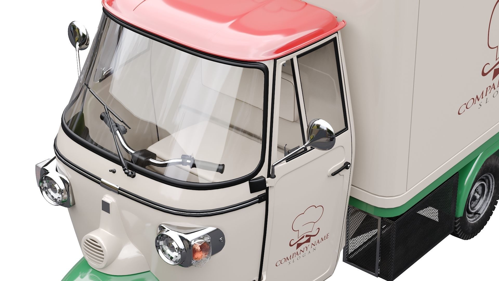 Piaggio Ape V-Curve Food Track 3D model_21