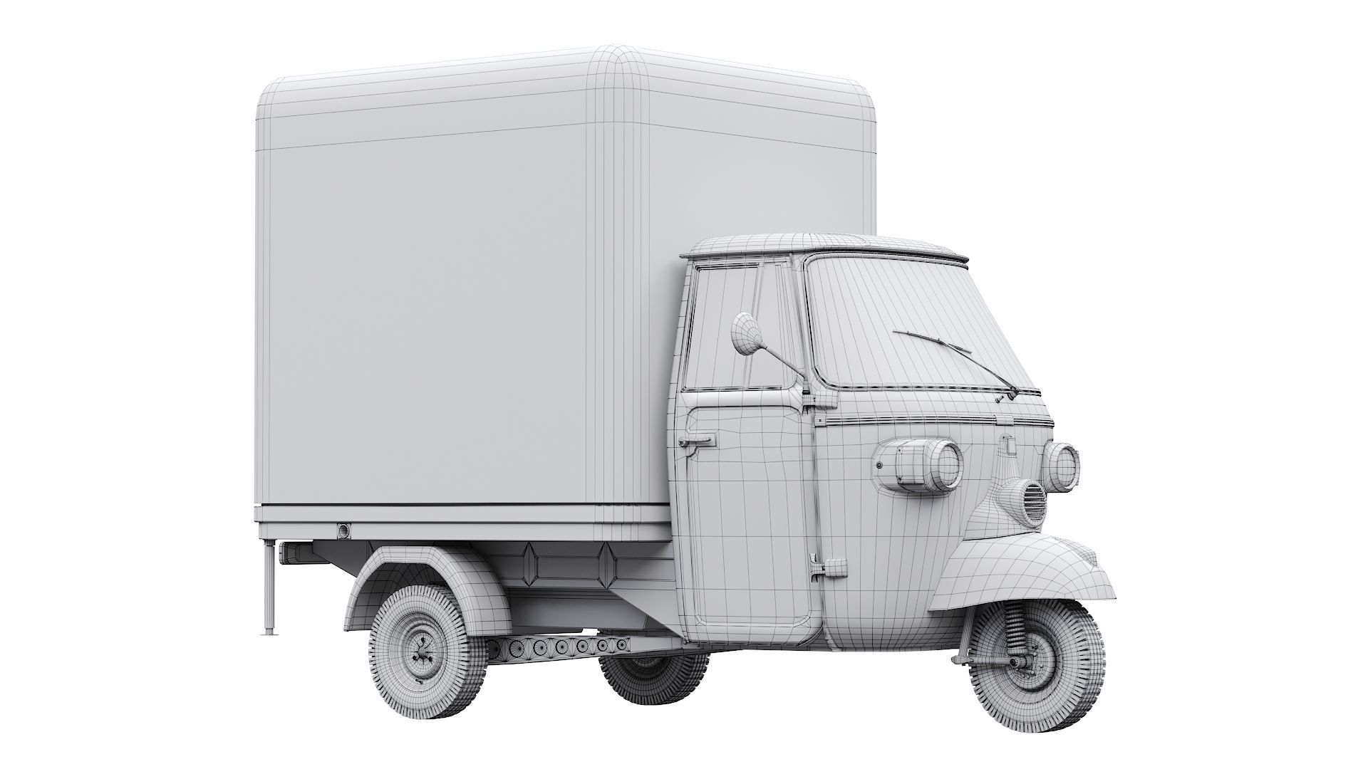 Piaggio Ape V-Curve Food Track 3D model_28