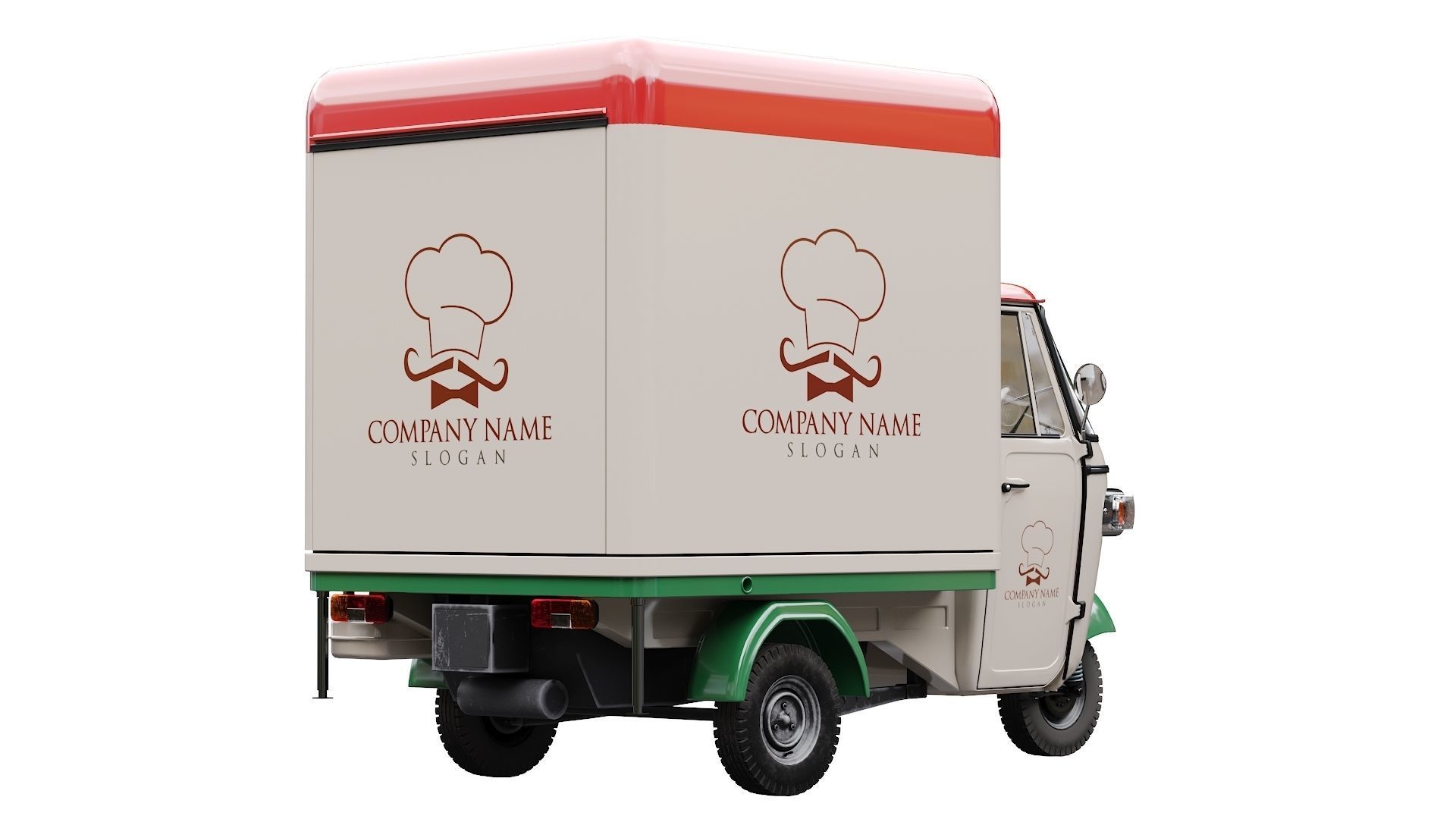 Piaggio Ape V-Curve Food Track 3D model_17