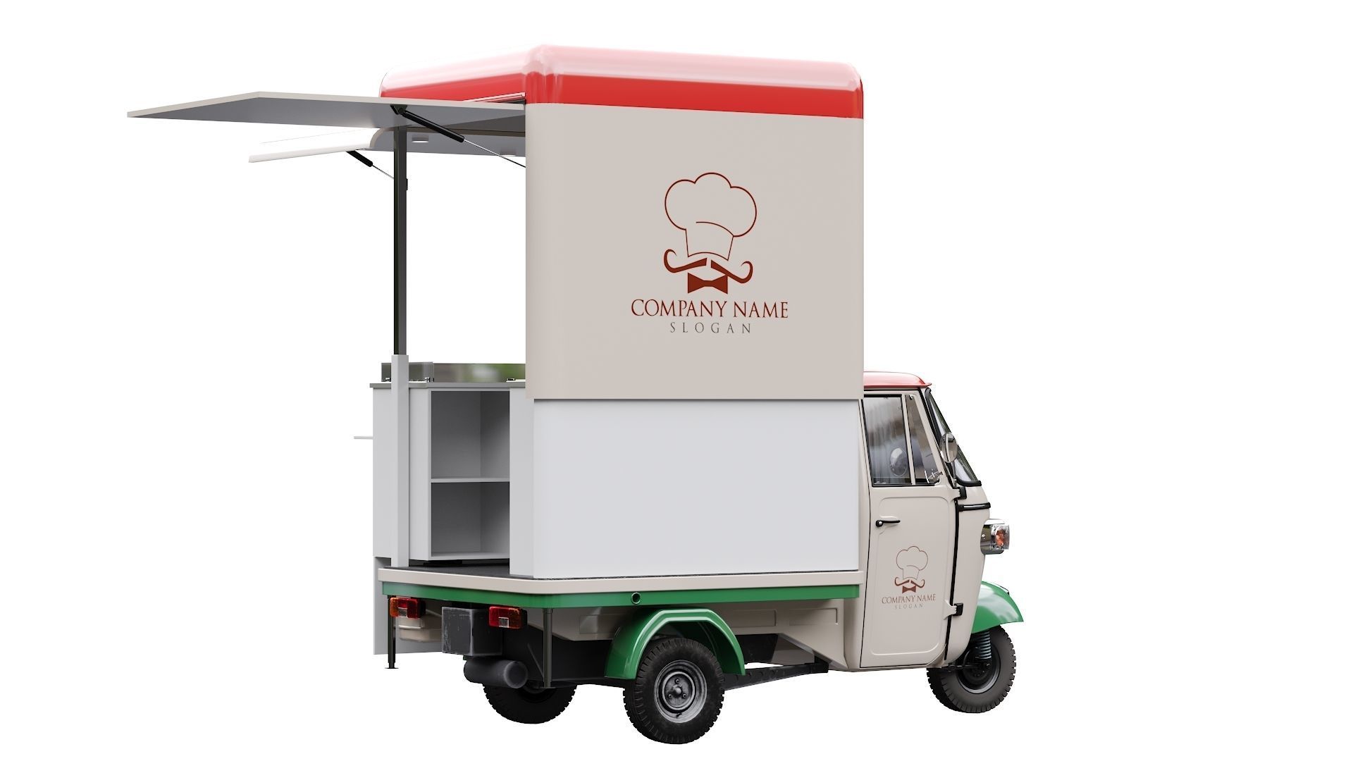 Piaggio Ape V-Curve Food Track 3D model_6