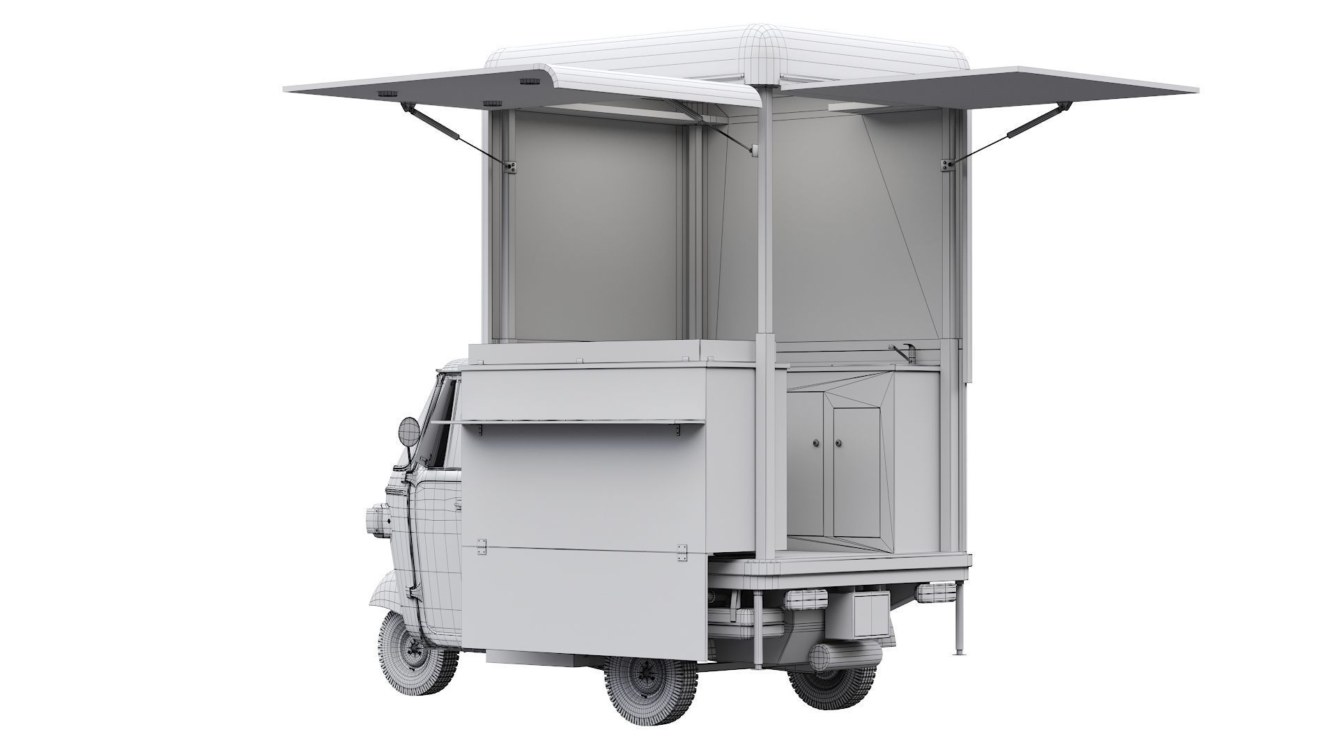 Piaggio Ape V-Curve Food Track 3D model_23