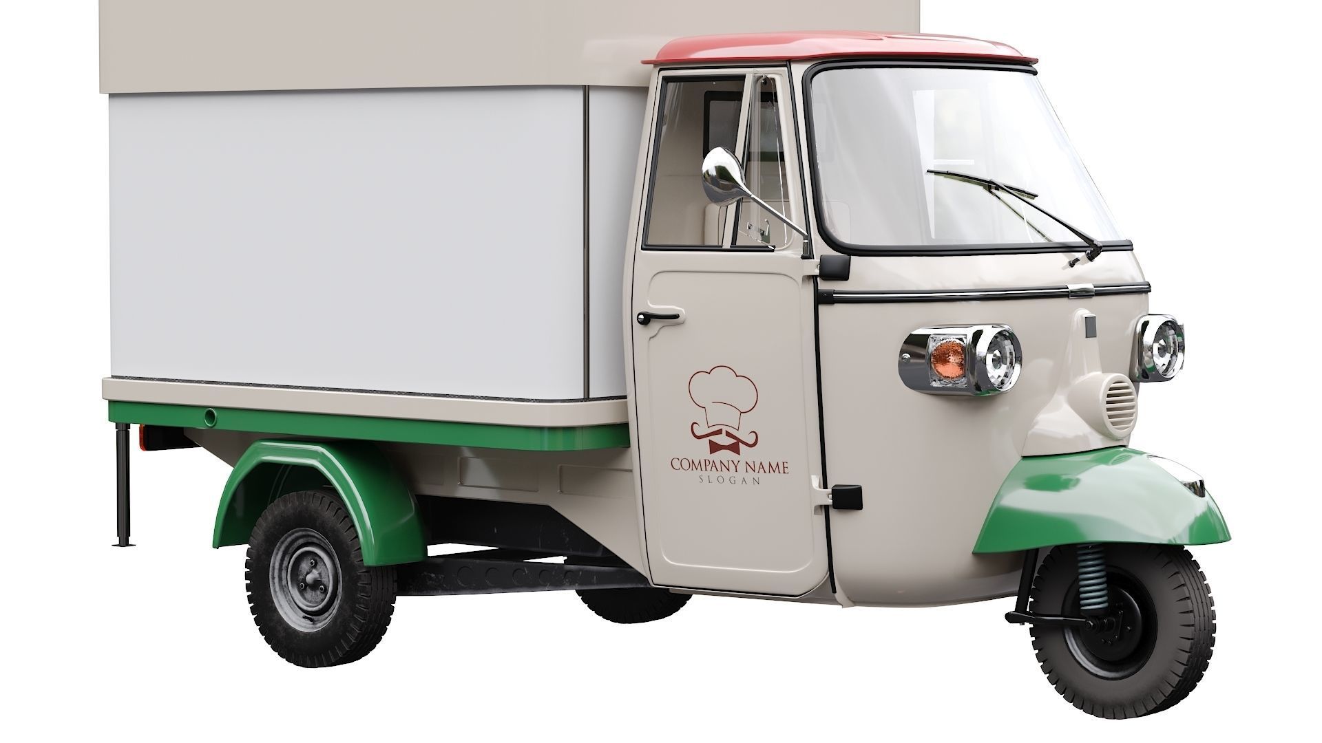 Piaggio Ape V-Curve Food Track 3D model_12