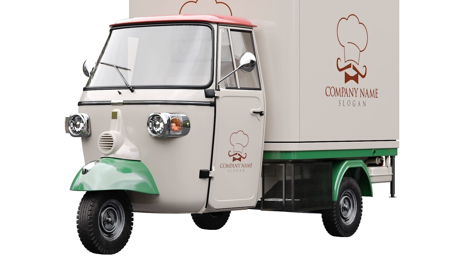 Piaggio Ape V-Curve Food Track 3D model_20