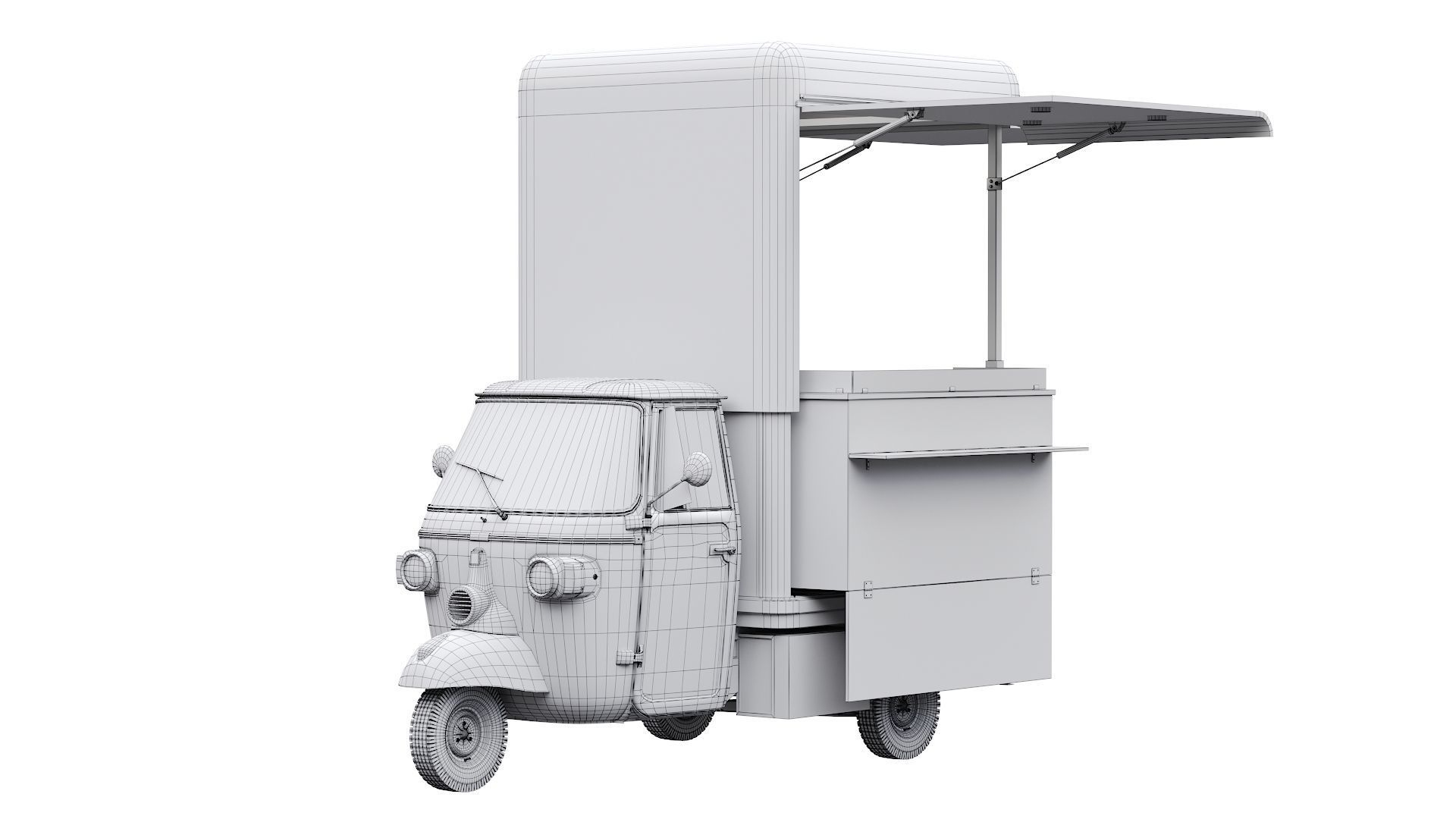 Piaggio Ape V-Curve Food Track 3D model_22