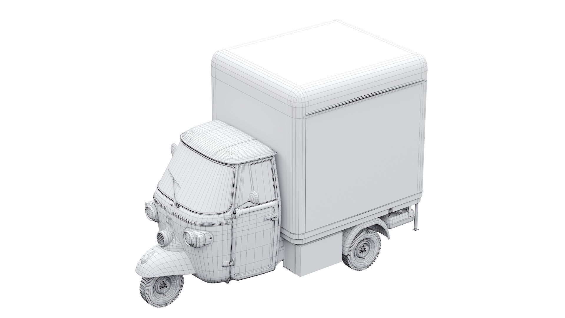Piaggio Ape V-Curve Food Track 3D model_29