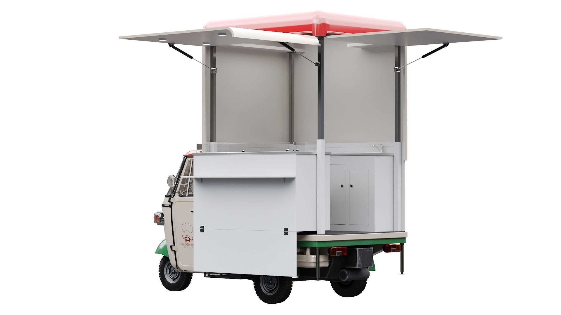 Piaggio Ape V-Curve Food Track 3D model_4