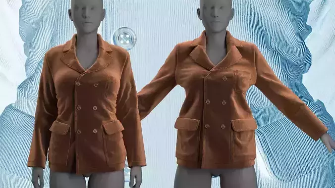 Corduroy Jacket Fitted to Gen8 Body Mesh