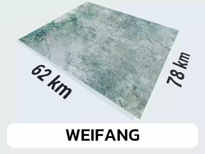 Weifang China City Landscape 3D Model 3D model