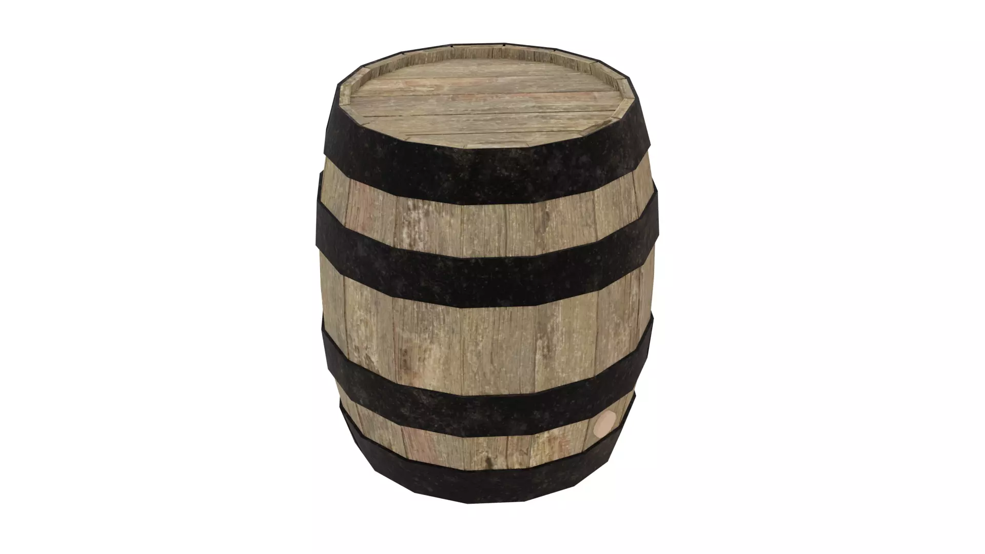 A Barrel wooden Free 3D model