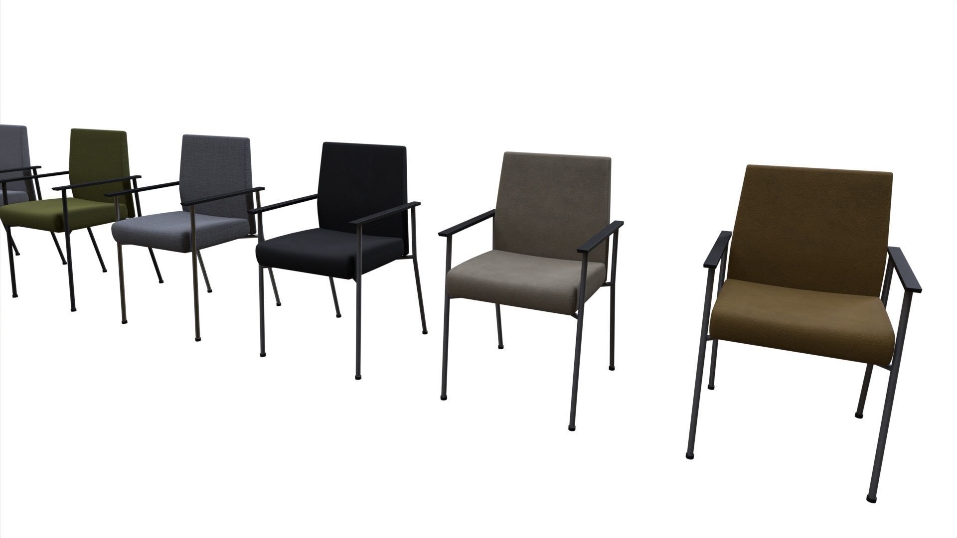 Chair 18 Low-poly 3D model_13