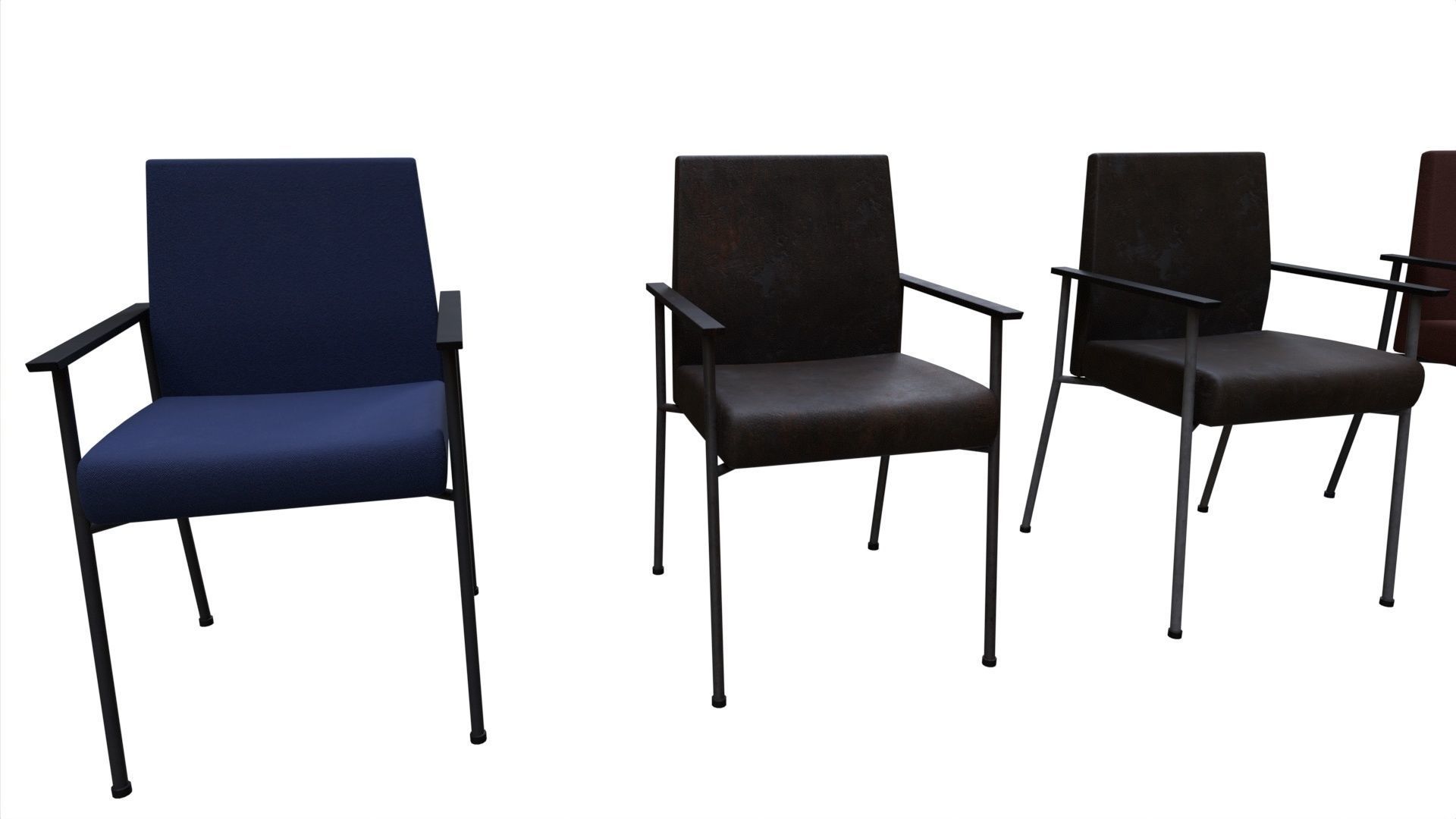 Chair 18 Low-poly 3D model_10