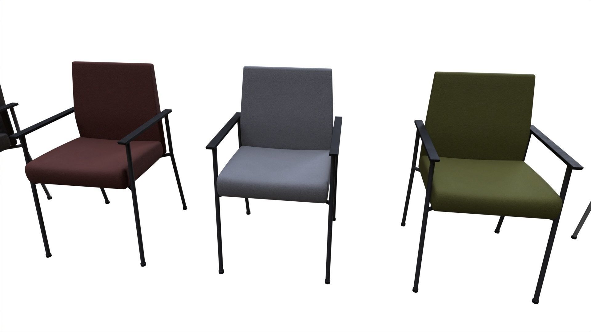 Chair 18 Low-poly 3D model_12