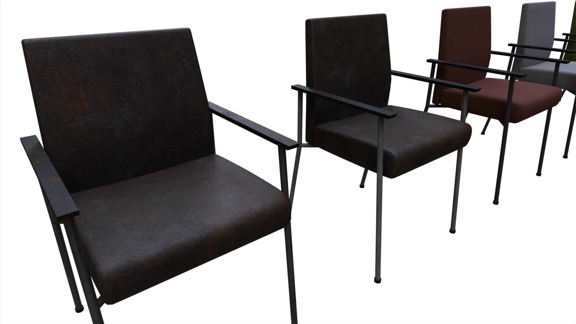 Chair 18 Low-poly 3D model_11