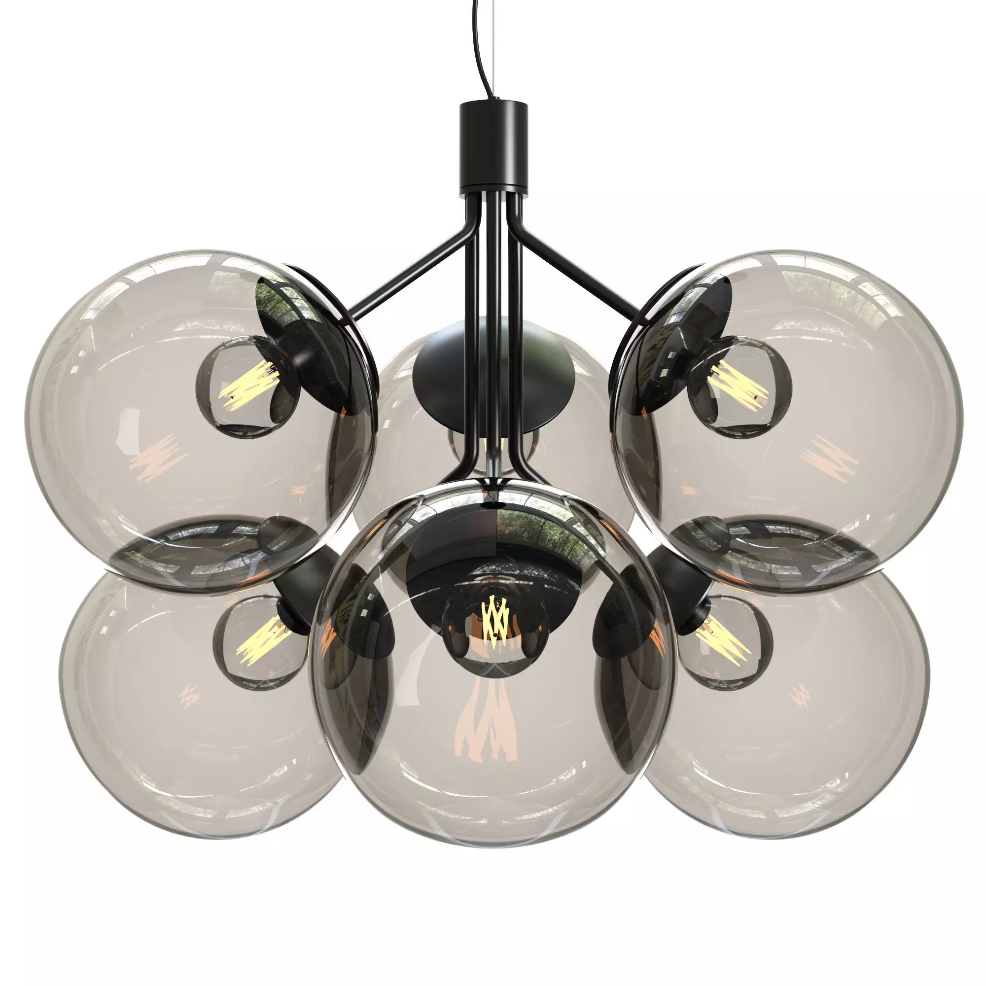 Ivona Glass Bubble Pendant Light 3D model