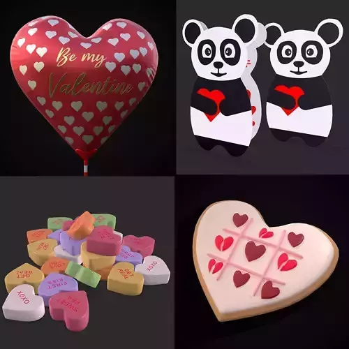 Valentines Mix Eleven 3D Model Collection