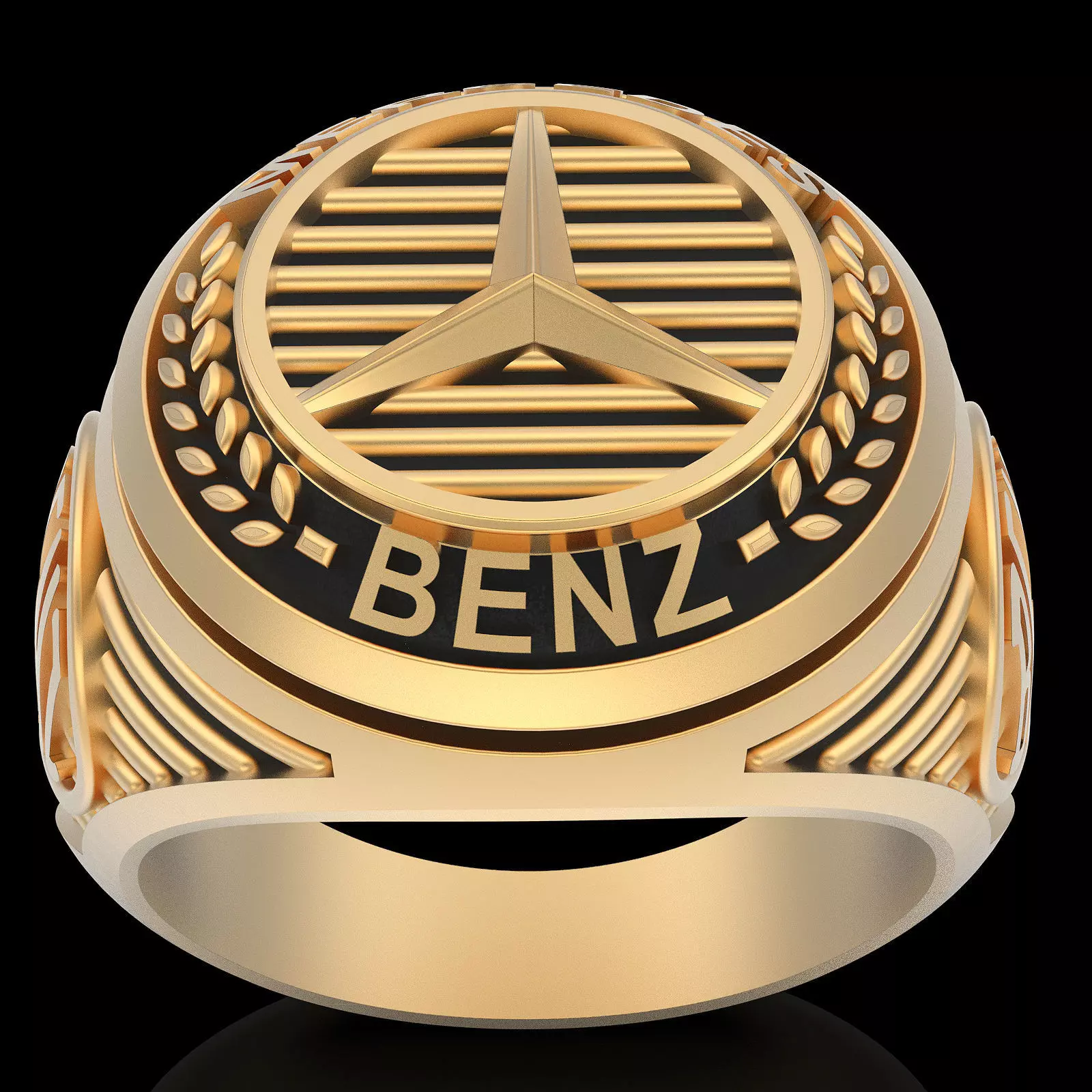 Benz ring silver gold printable jewelry 3D model 3D print model
