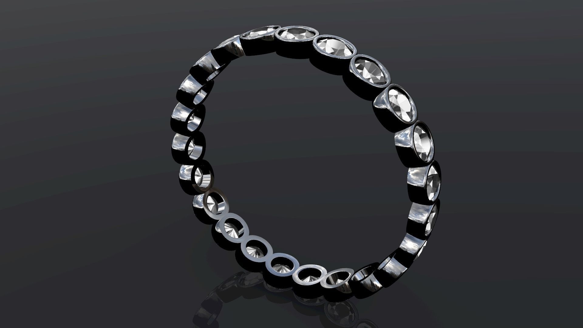 Bezel Eternity Band 3D print model_4