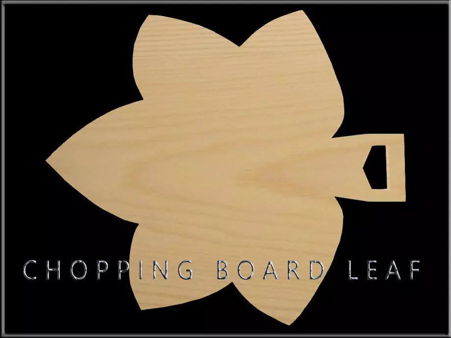 CHOPPING BOARD LEAF Low-poly 3D model_0