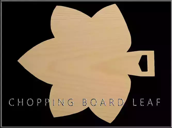 CHOPPING BOARD LEAF Low-poly 3D model