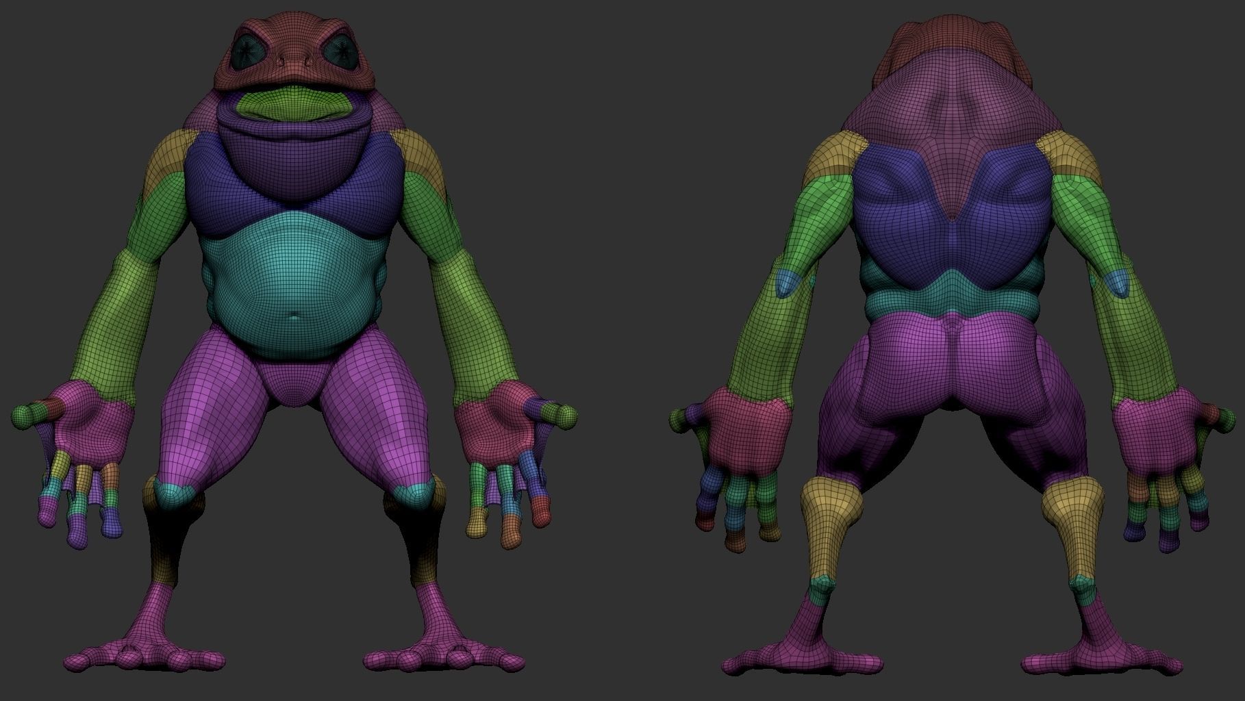 Basemesh Toad 3D model_2