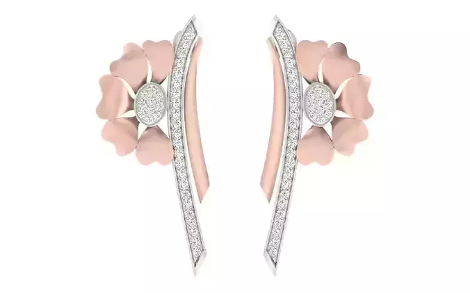 Women Studs Earrings 3dm renders detail