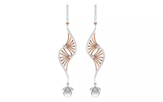 Women Long Earrings 3dm stl renders detail