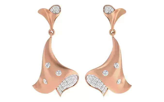 Women Drop Earrings 3dm stl renders detail