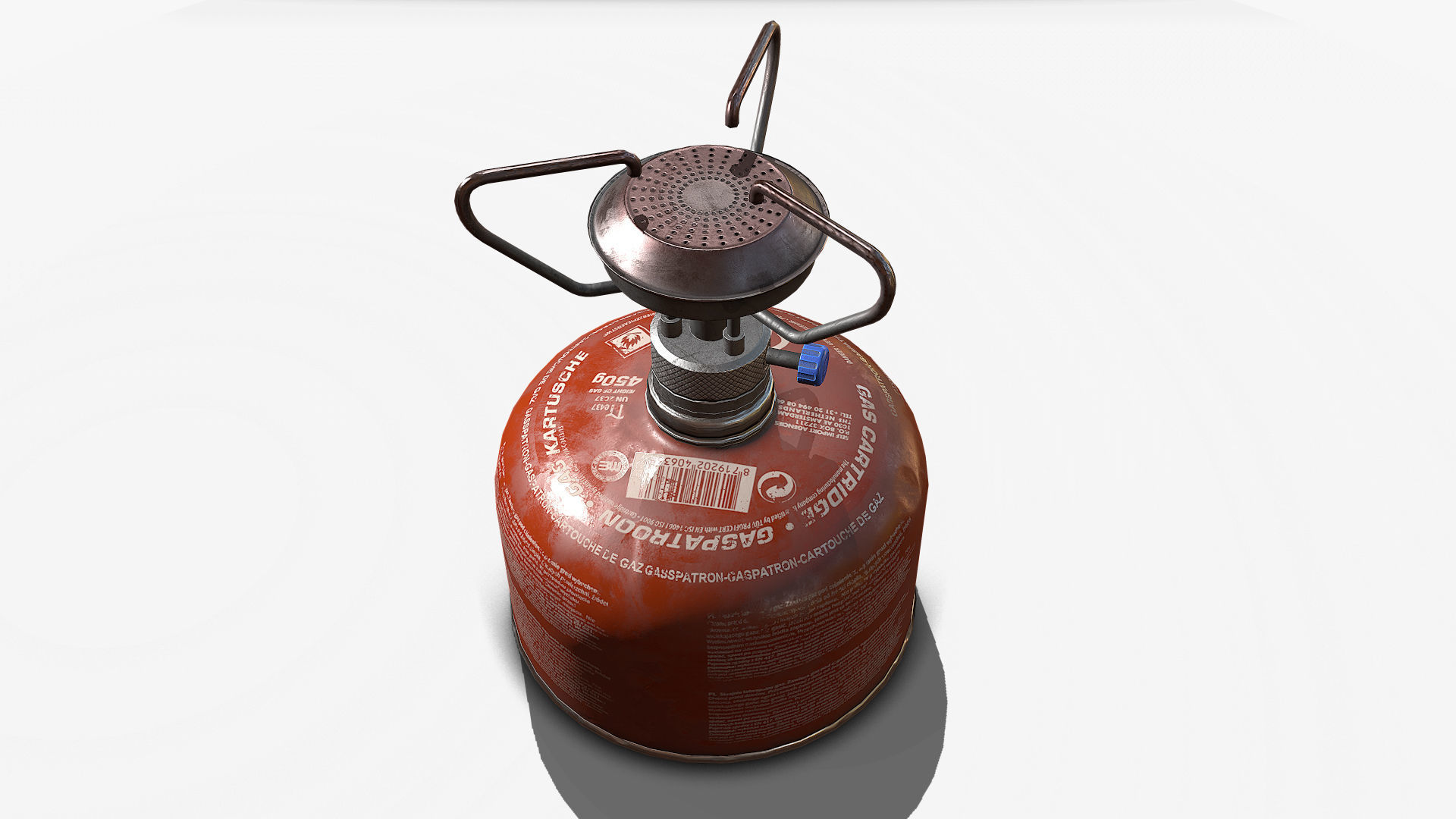 Travel Gas Burner Low-poly 3D model_6