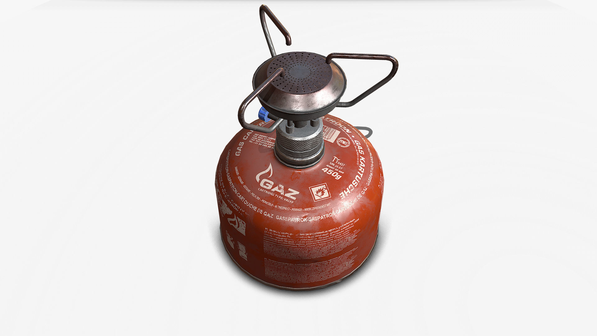 Travel Gas Burner Low-poly 3D model_4