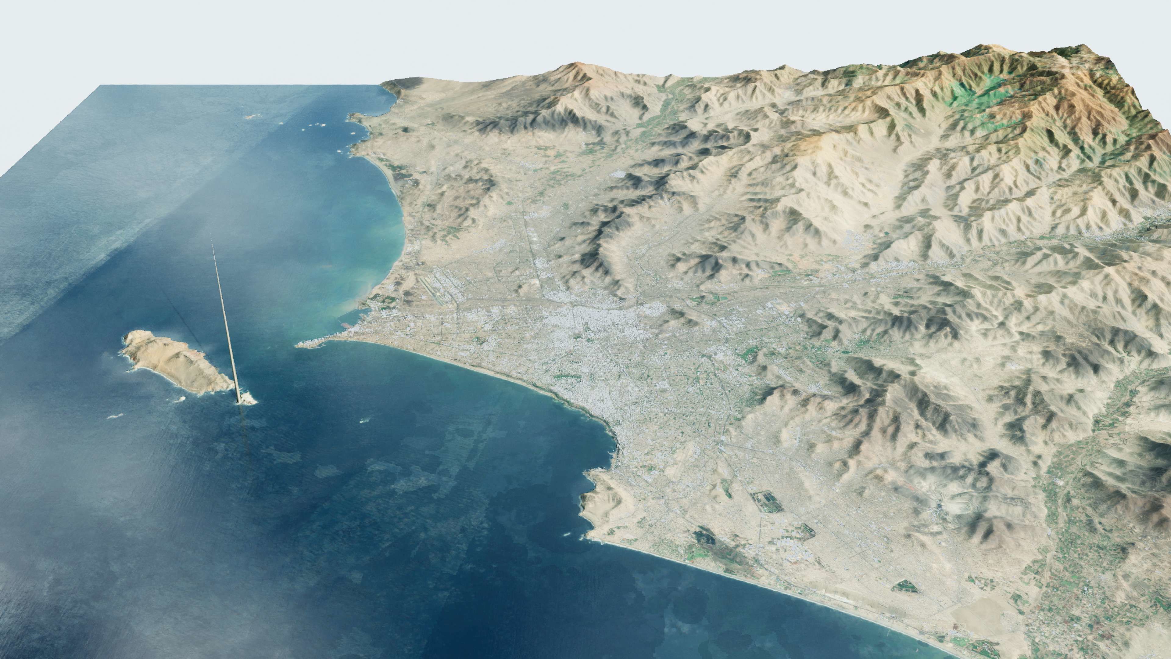 Lima Peru City Landscape 3D Model 3D model_6