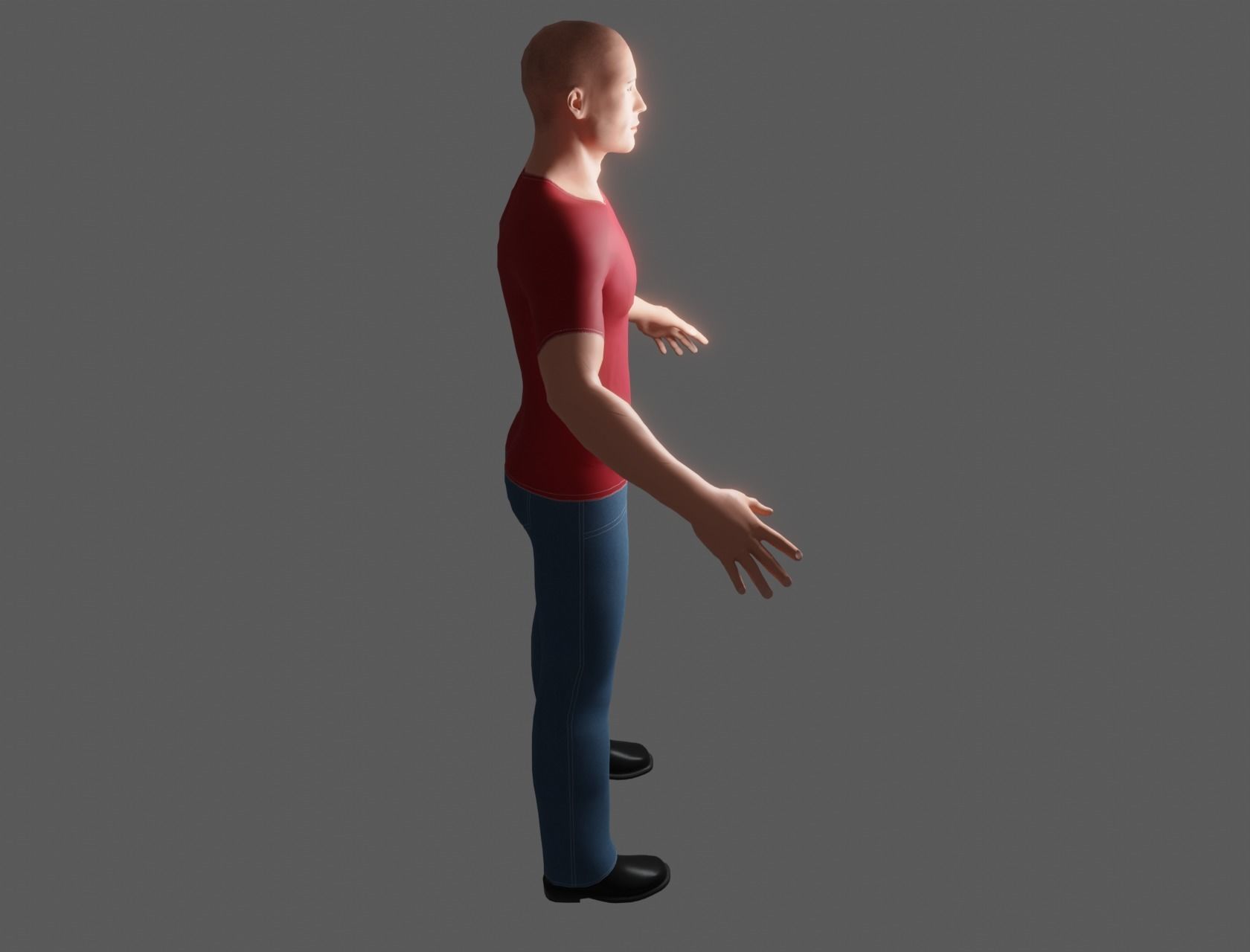Game Character Low-poly 3D model_7