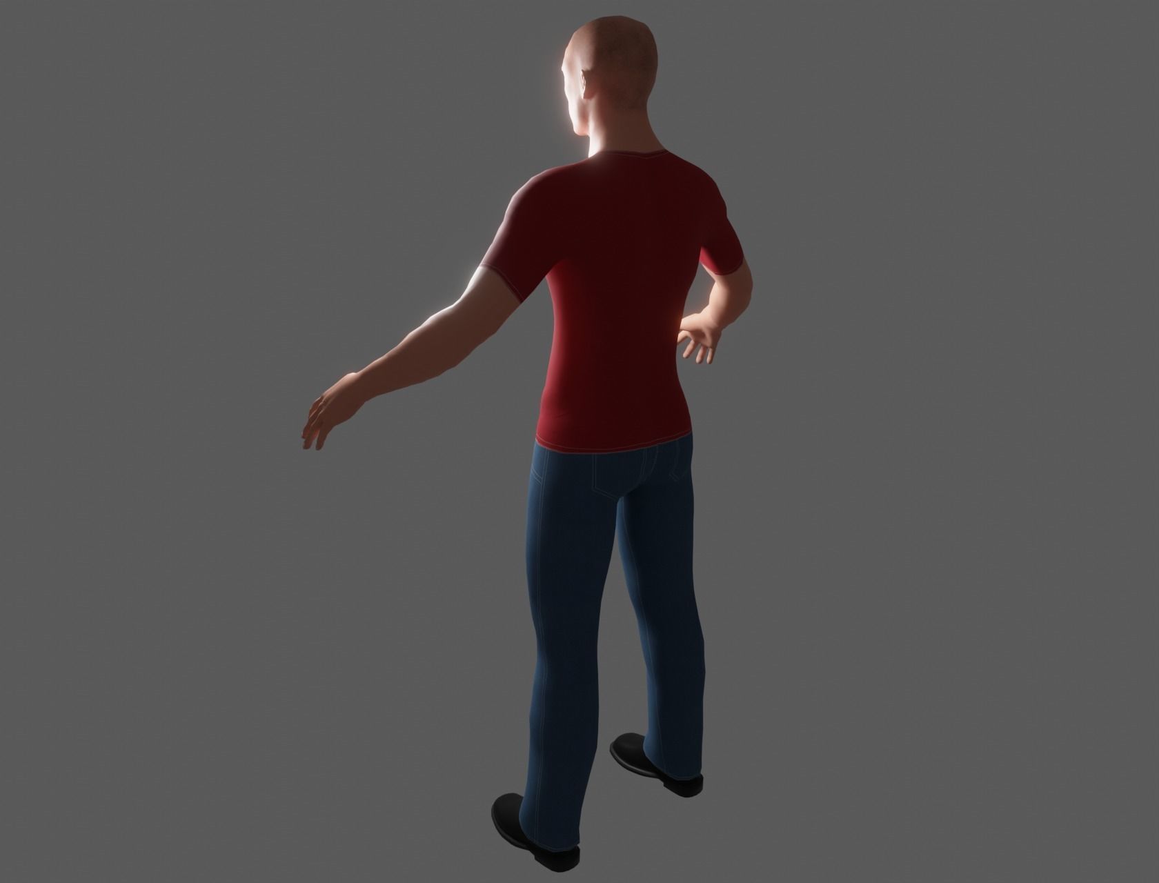 Game Character Low-poly 3D model_5