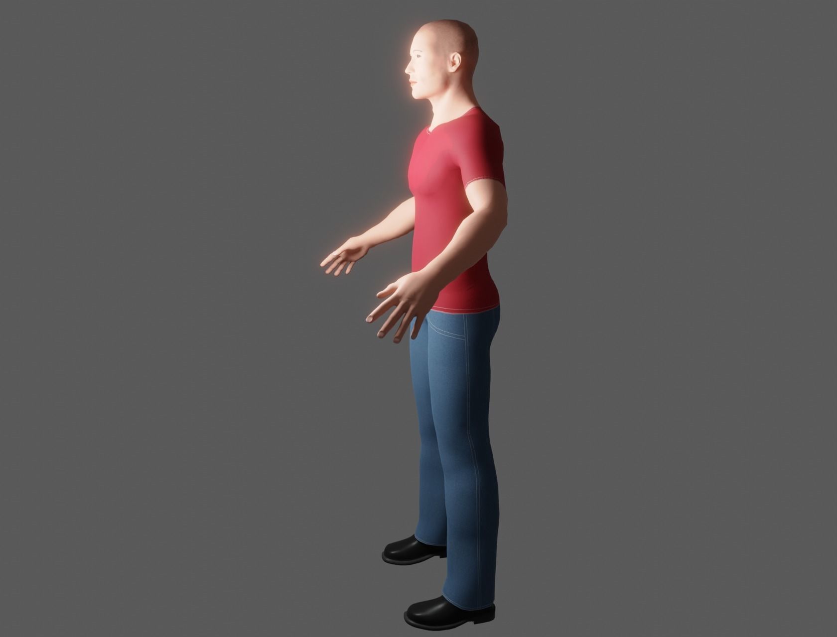 Game Character Low-poly 3D model_2