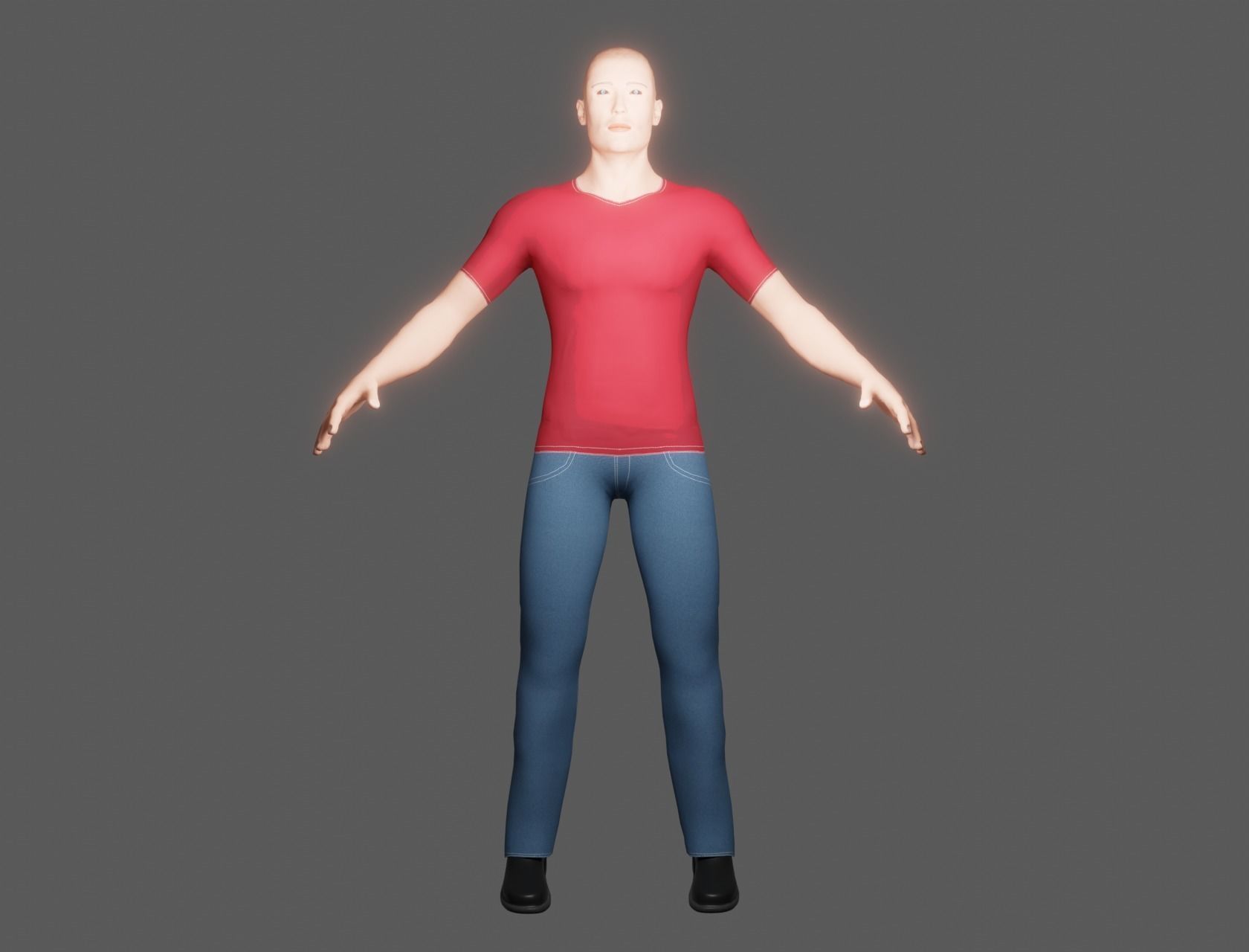 Game Character Low-poly 3D model_11