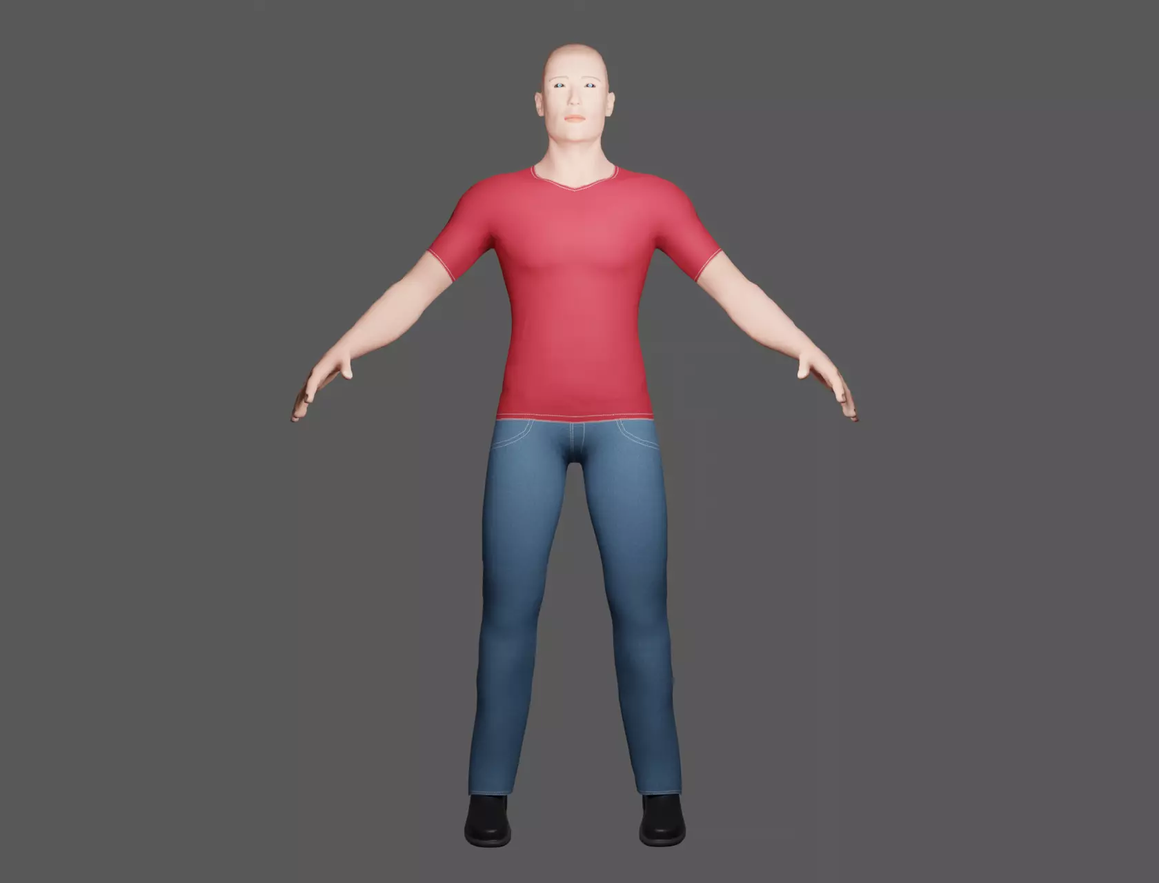 Game Character Low-poly 3D model_0