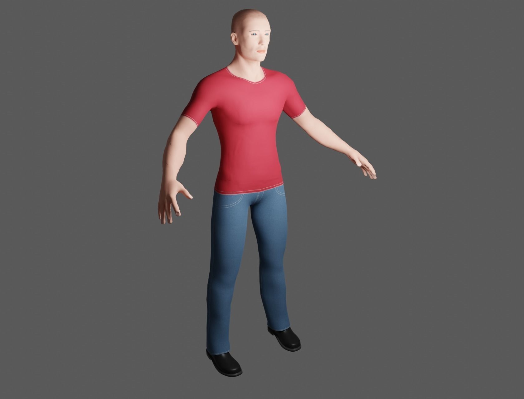 Game Character Low-poly 3D model_8