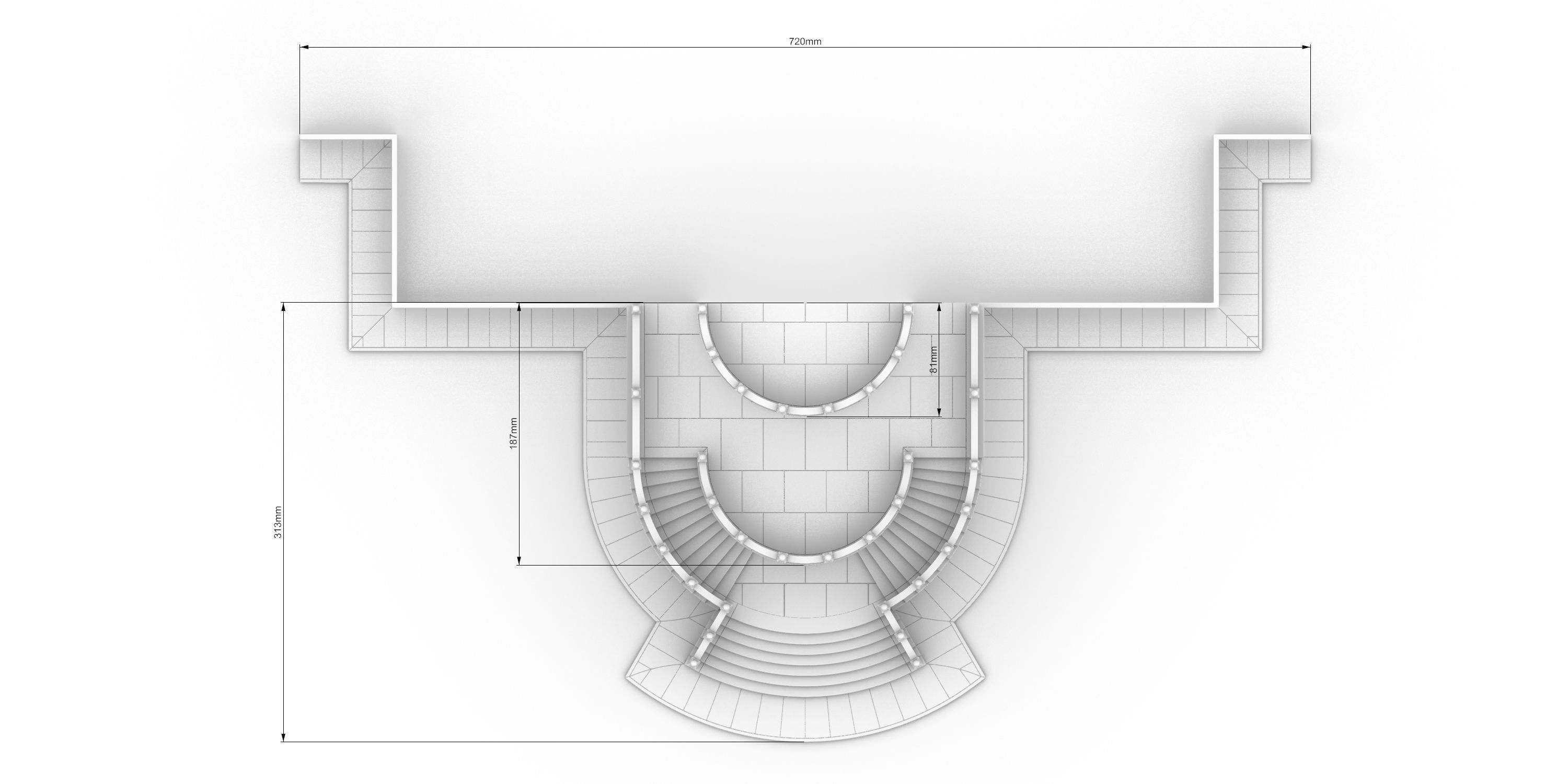 Entrance stairs and balcony 3D print model_3