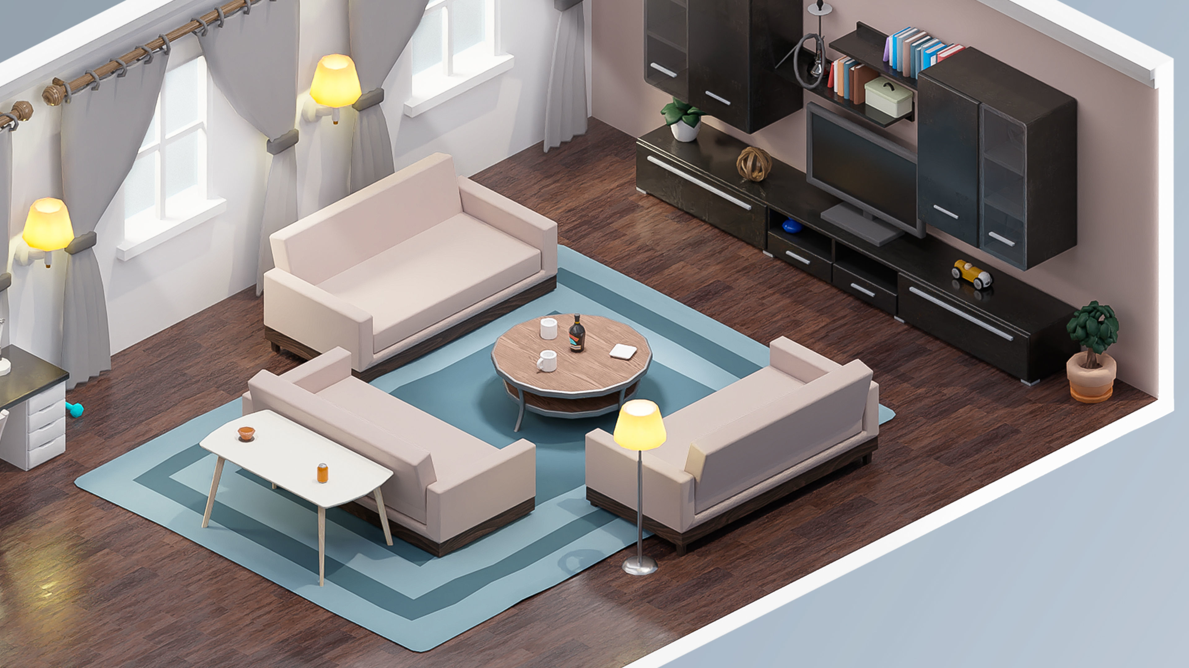 Room 29 Low-poly 3D model_2