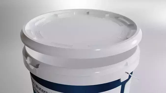 Plastic Paint Bucket PBR 3D Model 2K Textures 3D model
