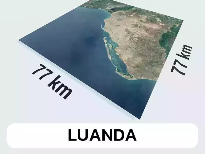 Luanda Angola City Landscape 3D Model