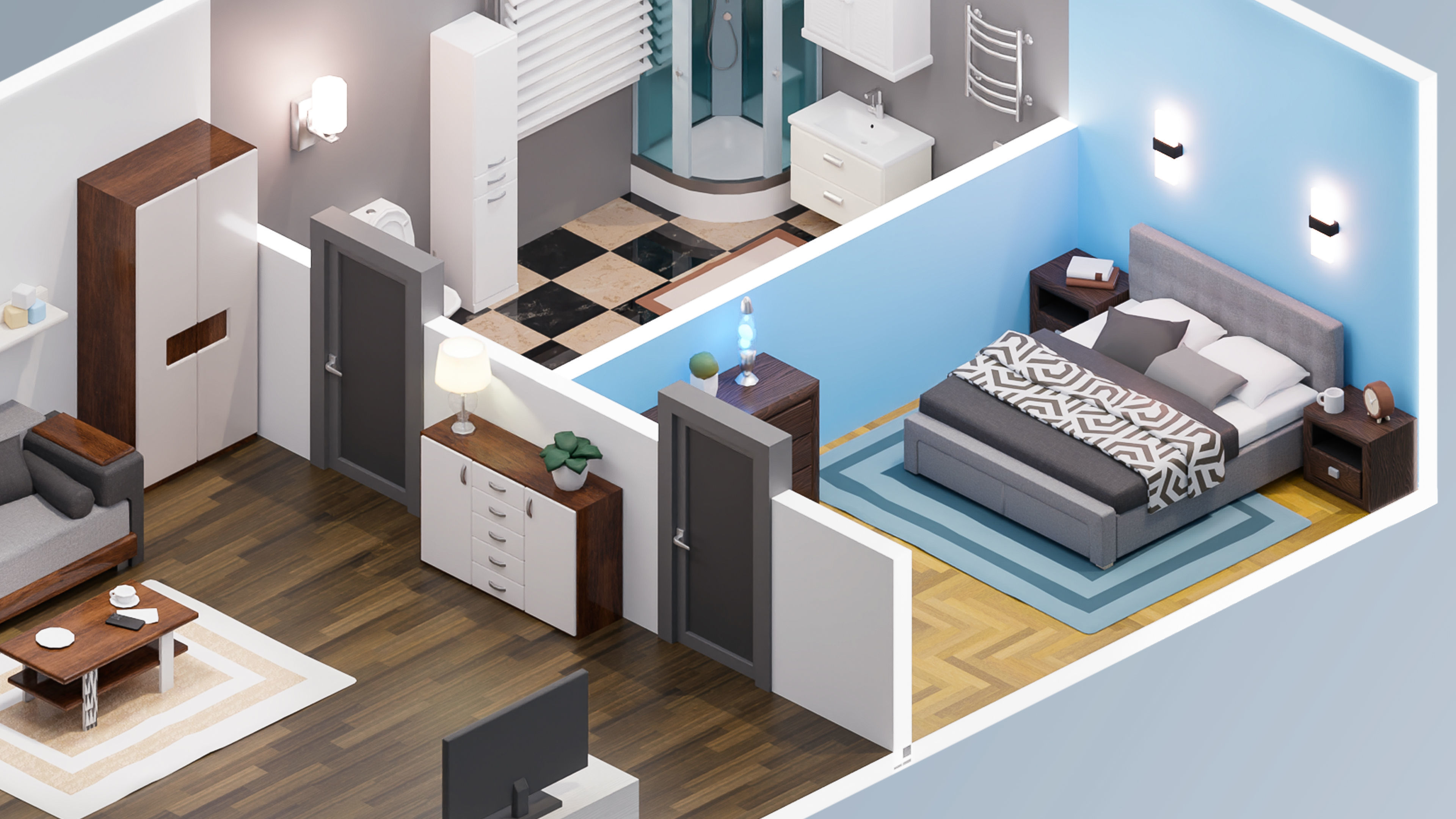 Room 31 Low-poly 3D model_2