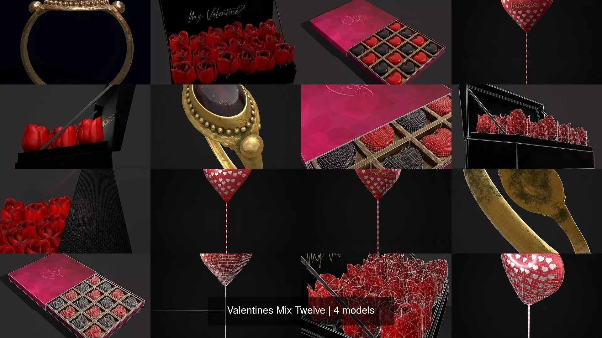 Valentines Mix Twelve 3D Model Collection_5