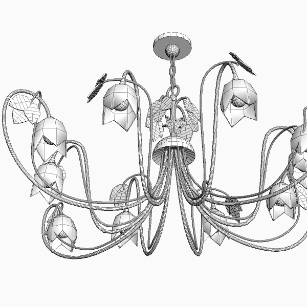 Celling Light Fixture 3D model_2