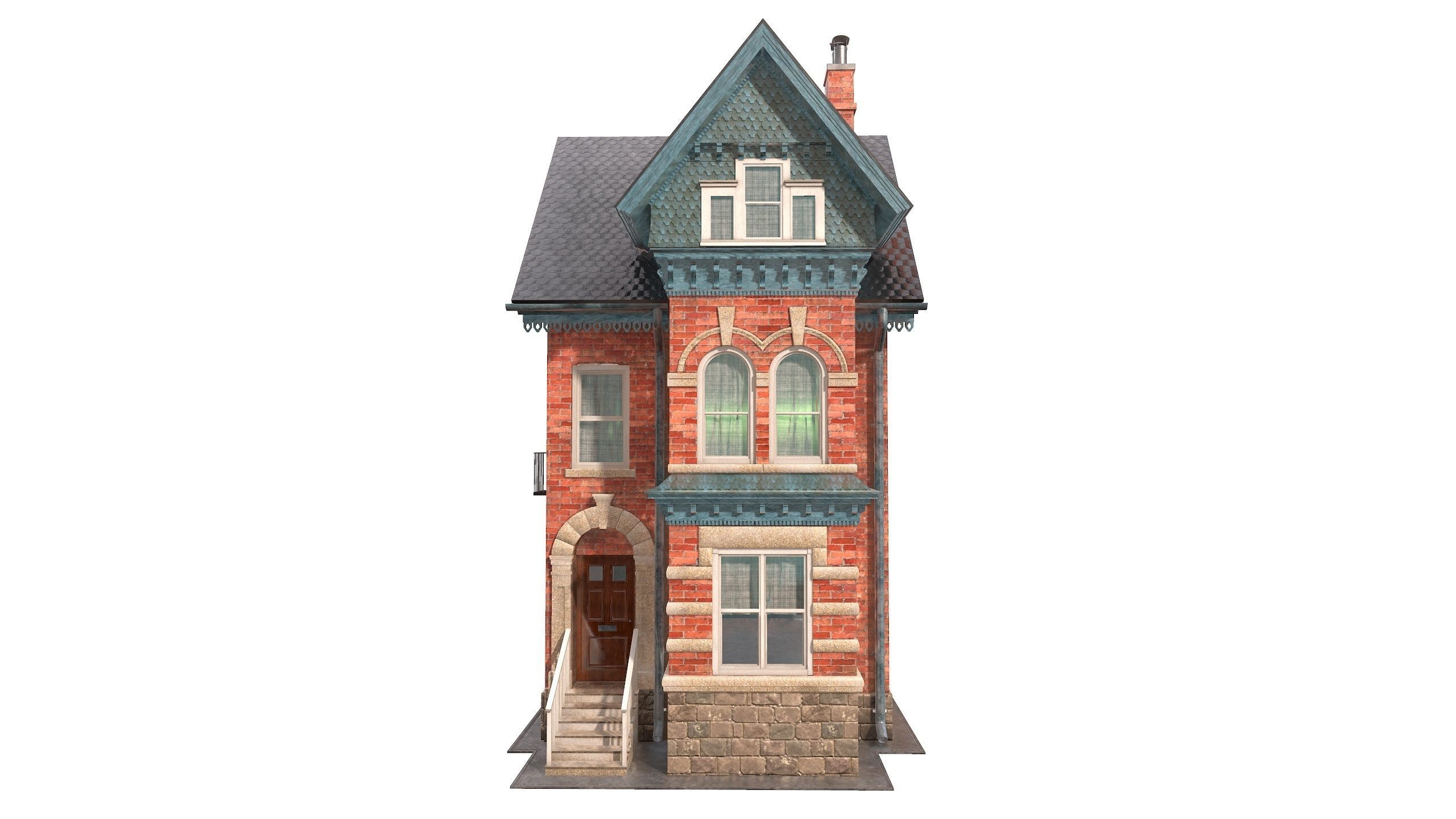 Victorian house 3D model_7