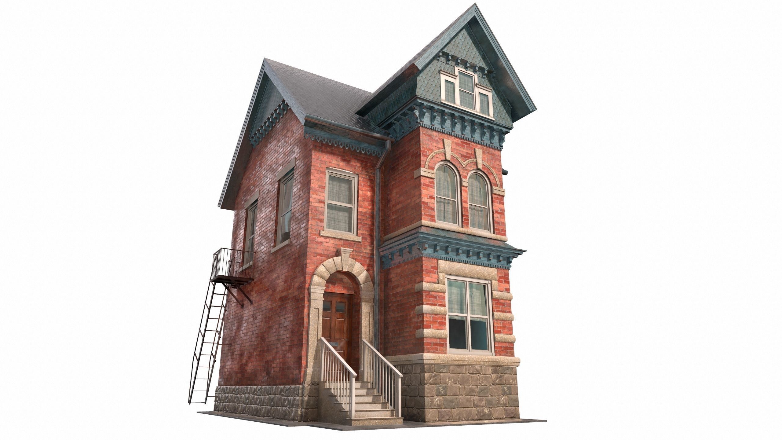 Victorian house 3D model_3