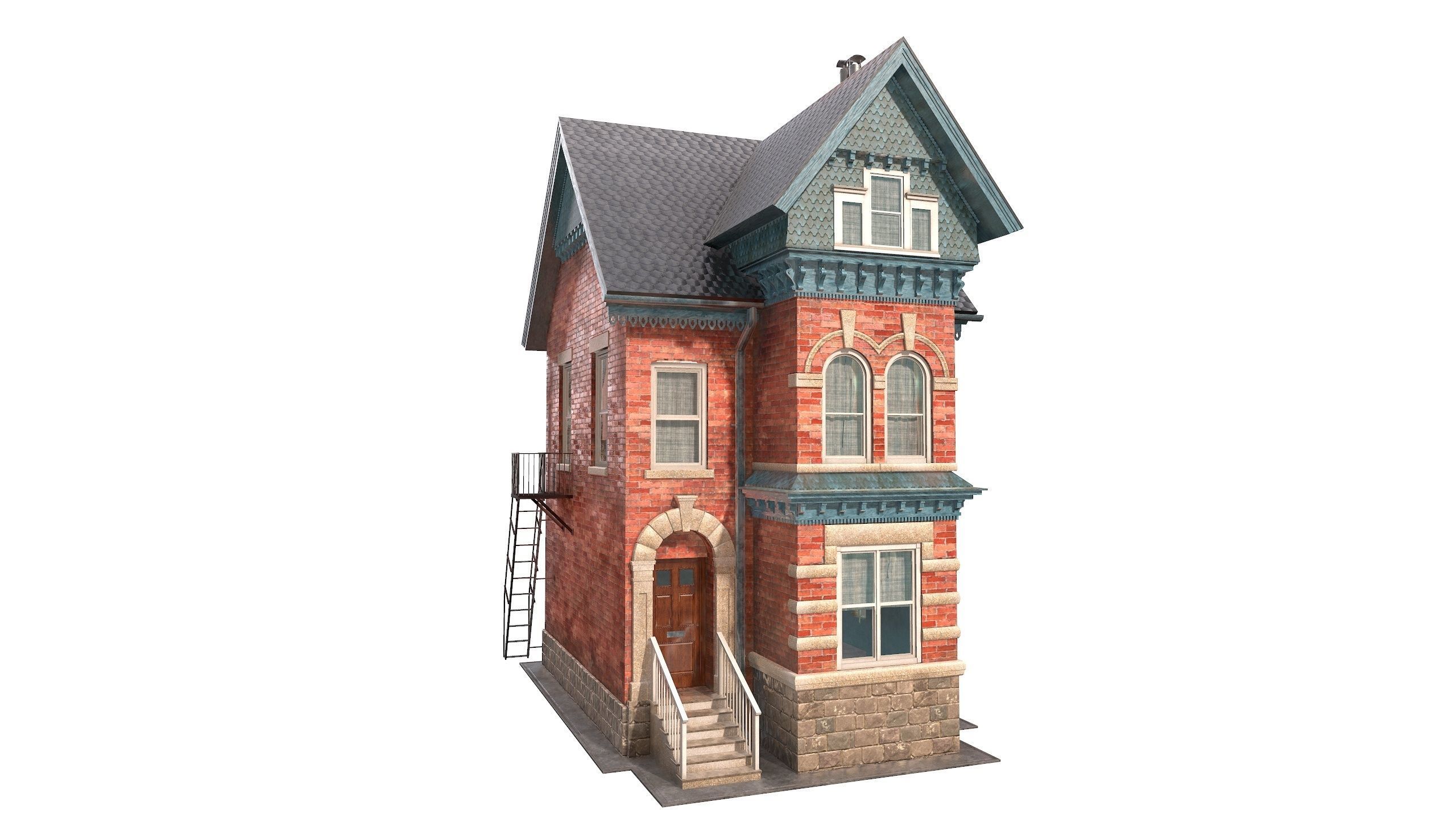 Victorian house 3D model_8
