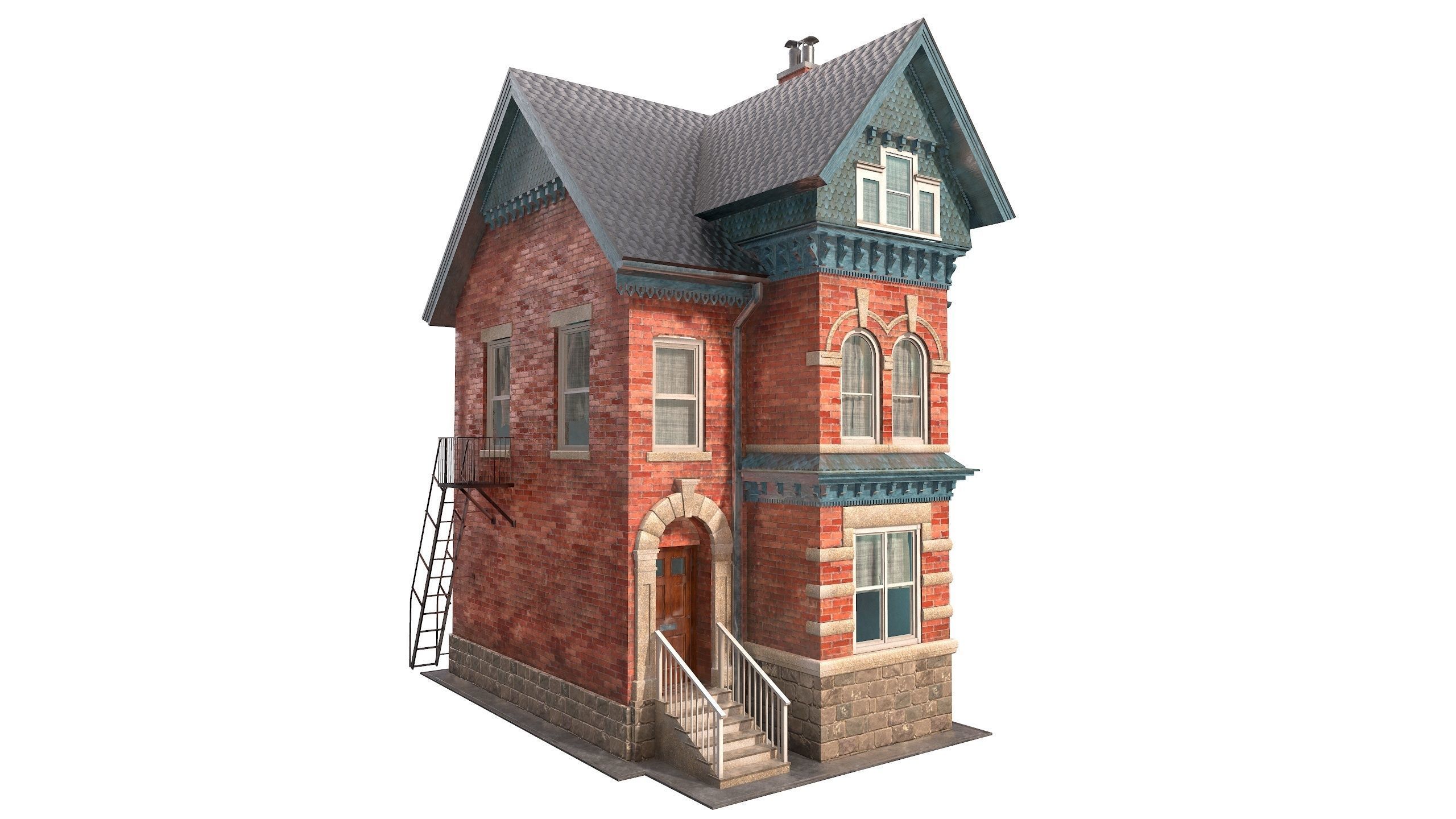 Victorian house 3D model_6