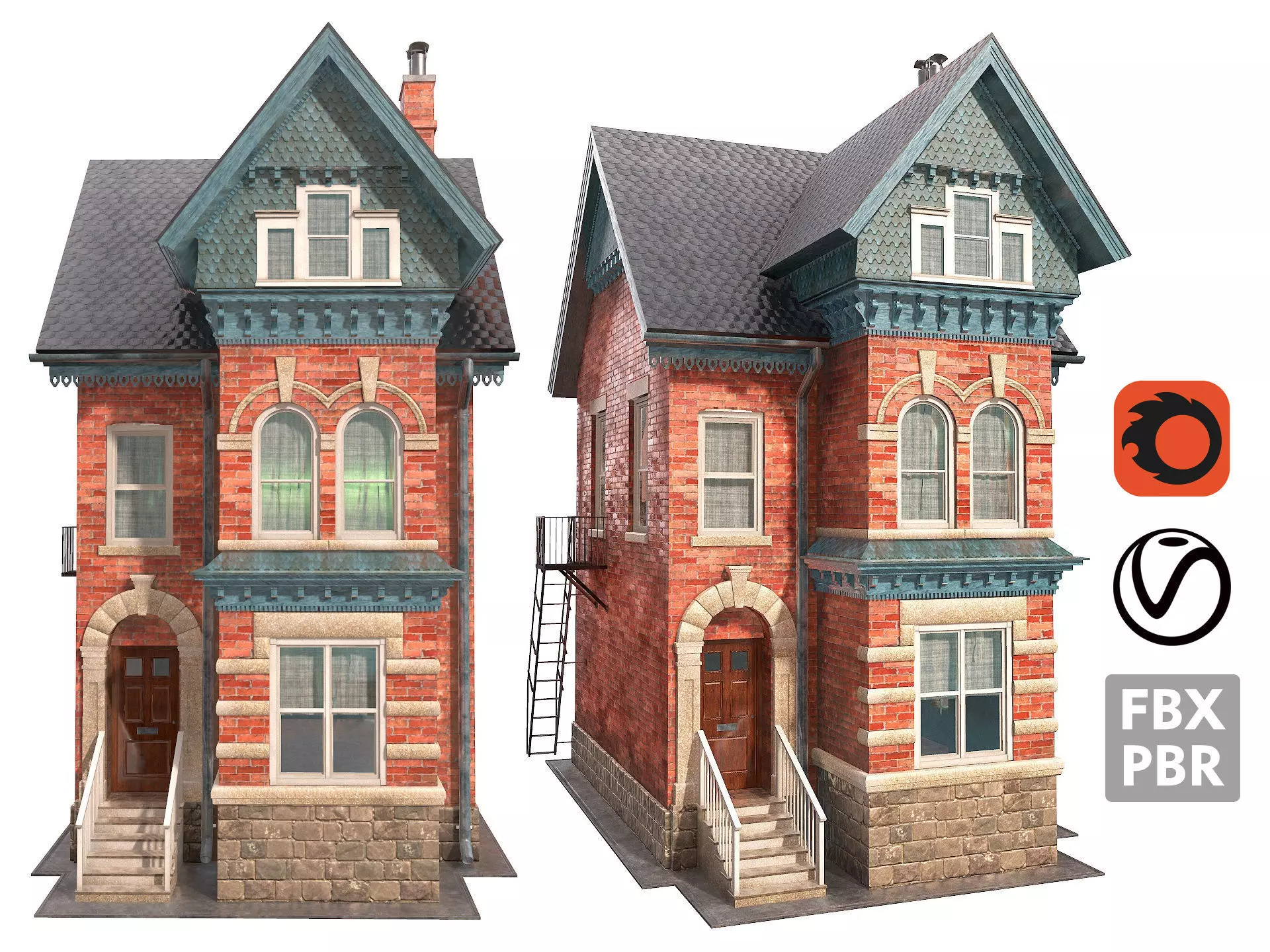 Victorian house 3D model_0