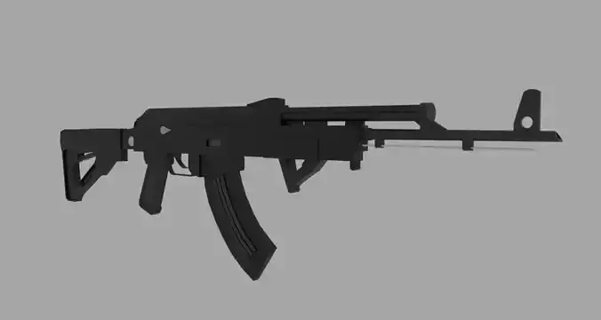 Low Poly Tactical AK-M Assault Rifle
