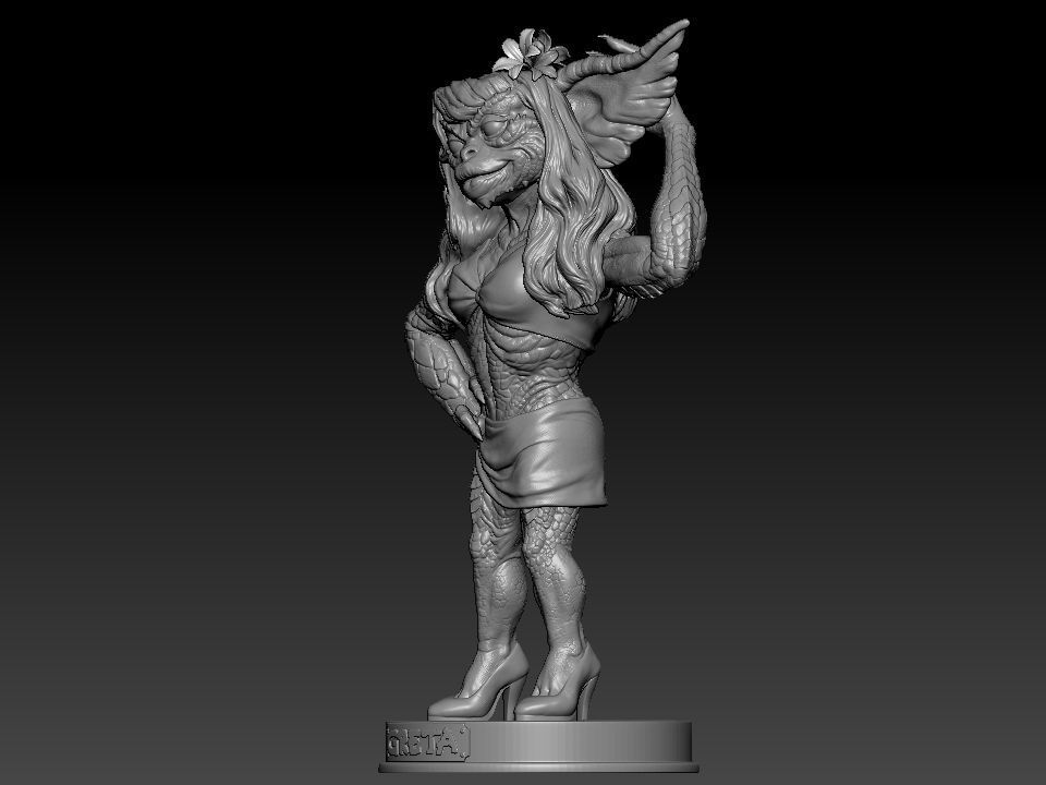 Greta ghouls and goblins statue 3D print model_18